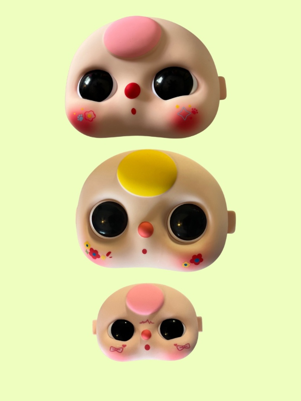 Baby Three Face Plate Lot Of Two 400% and One 100%